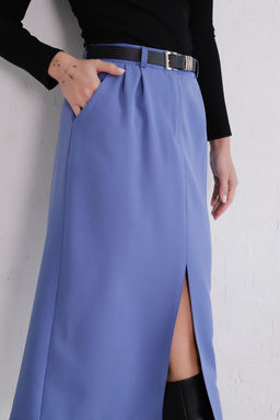 11267 Юбка миди-макси голубая