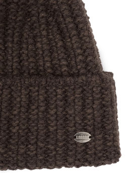 Шапка жен. пух енот+шерсть+виск LB-N88067 d.brown