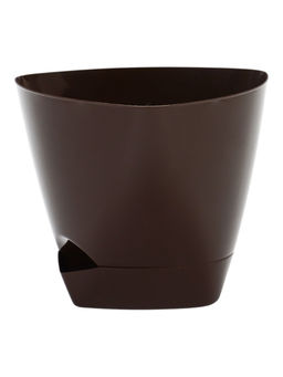 Кашпо с прикорневым поливом 3 л  D-19,3 см, H-16,7 см шоколадный "Элеганс"