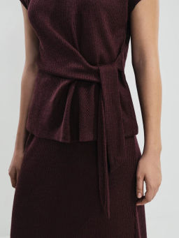 Топ с декоративным узлом и люрексом / Zarina фото 9