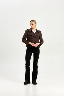 Полупальто женское демисезонное 25999 (пепельный/ёлочка) - Kankan фото 52