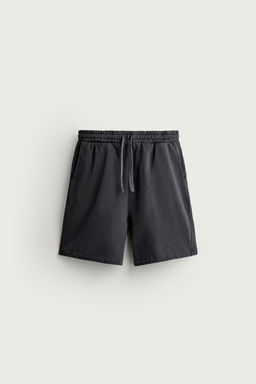 BERMUDA JOGGER B?SICA LAVADA / Antracita oscuro - Zara фото 10