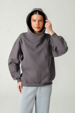 Арт. 15130 Худи женское с капюшоном 44-52 (5 шт) Цвет:серый - Калинка фото 12