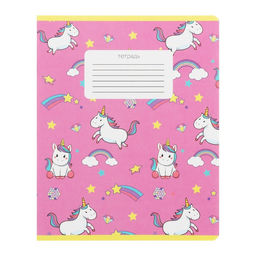 Комплект тетрадей из 10 штук, 12 листов в линию Calligrata «Единорожки», обложка мелованный картон, ВД-лак, блок офсет, 5 видов по 2 штуки
