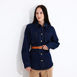 Ремень женский, ширина 3 см, винт, пряжка металл со вставкой, цвет рыжий - Simaland фото 3