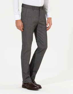 Antrasit Regular Fit _izgili Kanvas Pantolon - Pierre cardin фото 2