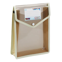 Папка-конверт на кнопке А5, 500 мкр, с расширением, вертикальная, карман для визиток, МИКС - Simaland фото 2