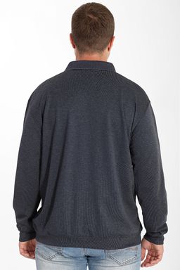 Рубашка поло мужская с длинным рукавом - Almond фото 2