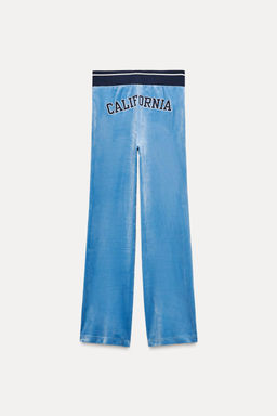 EMBROIDERED VELVET TROUSERS - Zara фото 4