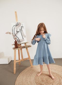 Л 22-24 платье для девочки Таисия голубое - Etoelf фото 5