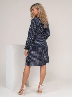 Платье женское, цвет синий белый