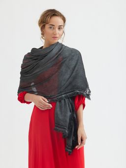 Большой красивый палантин из жатой ткани - Tantino фото 7