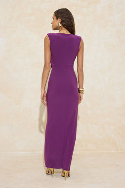 Siyah Duz Aksesuar Detayl? Maxi Abiye & Mezuniyet Elbise TPRSS26AE00026 - Trendyolmilla фото 8