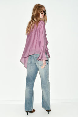 ASYMMETRIC RUFFLED TOP - Zara фото 11