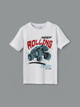 Bisiklet Yaka Erkek ?ocuk ?ortlu Pijama Tak?m?