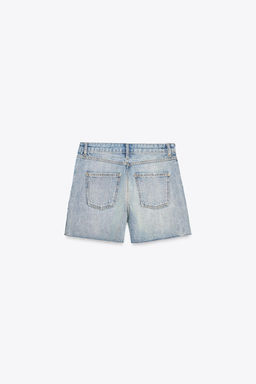 ZW COLLECTION MID-WAIST DENIM SHORTS - Zara фото 6