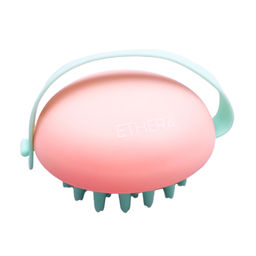 ETHERA Массажная силиконовая щётка для мытья головы, розовый  фото 6