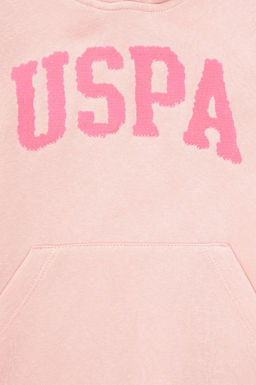 Базовый свитшот пыльно-розового цвета для девочек - U.s. polo assn фото 4