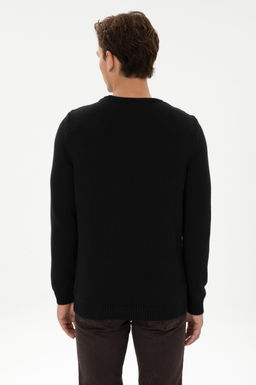 Erkek Slim Fit Bisiklet Yaka Siyah Kazak - U.s. polo assn фото 5