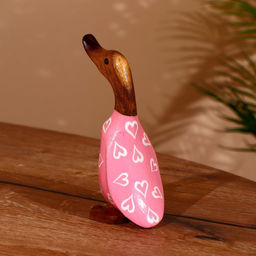 Сувенир «Утка в розовом», 20 см, дерево