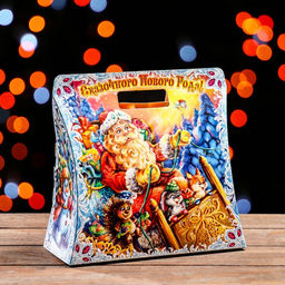 Цена за 5 шт. Подарочная коробка Зимний Лес 24,5 х 11,5 х 23 см