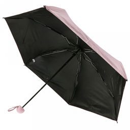 Зонт-мини механический Палитра UPF50+ ткань эпонж (полиэстер) + черное УФ-покрытие, 6 лучей, д/купола 90см, 5 сложений, 18см в сложенном виде, механизм против ветра, ручка с покрытием soft-touch, цвет розовый, 218гр (Китай) - Домашняя мода фото 3