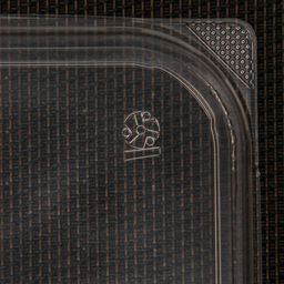 Цена за 500 шт. Крышка для контейнера одноразовая «Южуралпак», КР-179, пластик, 18.6×14.1×0.76 см, прозрачная