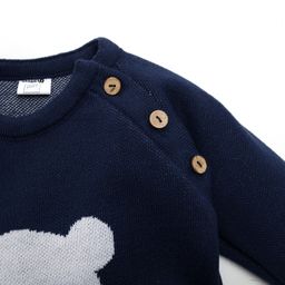 Комбинезон вязаный Крошка Я Мишка рост 86-92 см, цвет синий  фото 3