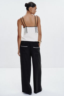 CONTRAST TRIM TROUSERS - Zara фото 6