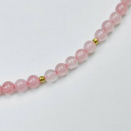 Колье из мадагаскарского Розового кварца и Лабрадора