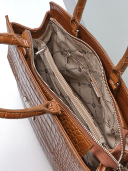 LACCOMA сумка НИ8099-рыжий натуральная кожа хлопок  фото 6