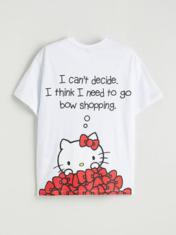 Bisiklet Yaka Hello Kitty Bask?l? K?z ?ocuk Ti??rt