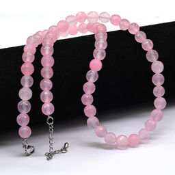 Бусы шарик гр.8мм из кварца розового, 48см