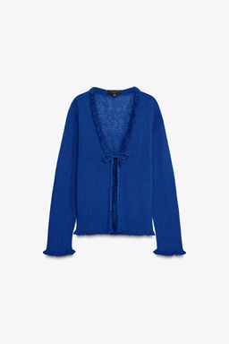 RUFFLE TRIM CARDIGAN - Zara фото 4