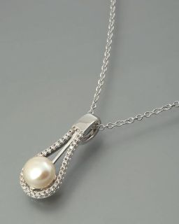 Pearls Melody. Кулон каплевидной формы с белой жемчужиной