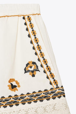 ZW COLLECTION EMBROIDERED SHORTS - Zara фото 9