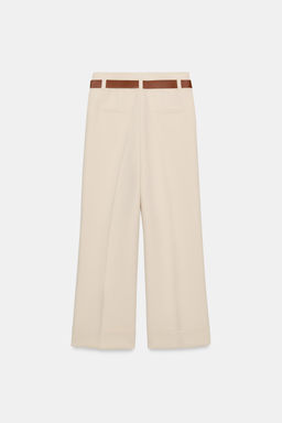 TROUSERS WITH TURN-UP CUFFS AND BELT - Zara фото 11
