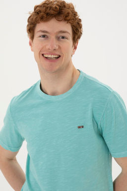 Мужская мятная базовая футболка Неожиданная скидка в корзине - U.s. polo assn фото 2