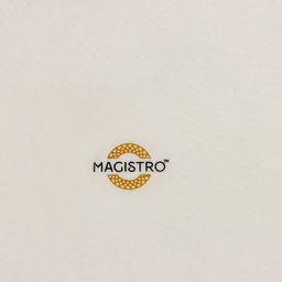 Блюдо фарфоровое сервировочное с бортиком Magistro Poursephona, d=25.5 см, бежевый  фото 6