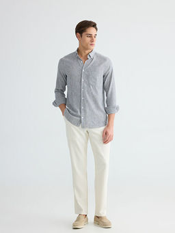 Regular Fit ?izgili Erkek G?mlek