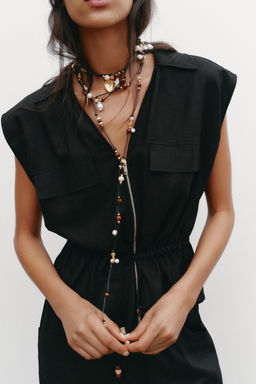 SAFARI TOP WITH BELT IN A LINEN BLEND - Zara фото 4