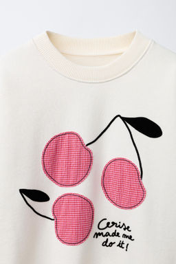 SUDADERA PARCHES CEREZAS / Crudo - Zara фото 3