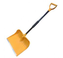 Лопата снеговая "Снежная королева" п/эт.цвет.,с ал.накл.,разборн,с алюм.черенк 75см,ручкой,445х330мм