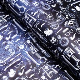 Цена за 10 шт. Бумага упаковочная глянцевая Мужской стиль, 70 х 100 см - UPAK LAND фото 3