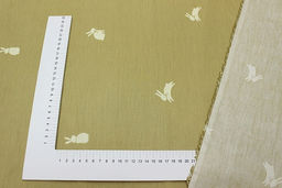 Сатин Зайка с бантиком цв.бежево-желтый, СОРТ2, ш.2.35м, хлопок-100%, 110гр/м.кв - Купава фото 3