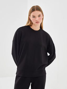 Bisiklet Yaka Oversize Kad?n Sweatshirt