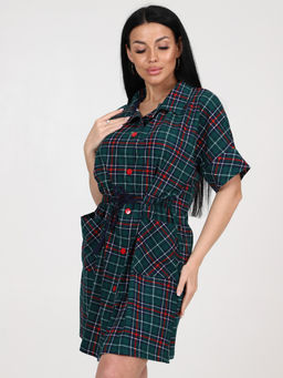 237 ХАЛАТ (Зеленая клетка) - А-дина фото 3
