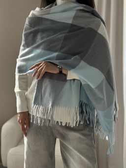 Палантин Сирин (серо-голубой) - Nadi bordo фото 3