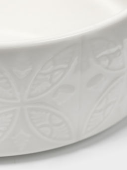 Банка для сыпучих BellaTenero «Листья», 500 мл, 13×9.5 см, с бамбуковой крышкой, фарфор, белая