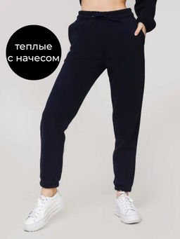 K10821 Спортивные брюки (начес) ЧЕРНЫЙ